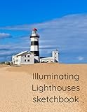  Lighthouse Design Sketch Book: Classic Sketch Pad Notepad, 8.5\
