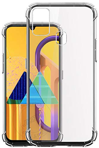 Jkobi Silicon Flexible Shockproof Corner TPU Back Case Cover for Samsung Galaxy M30s / Samsung Galaxy M21 - Transparent