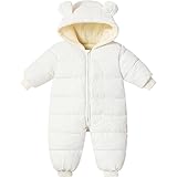 Ilyboz Infant Toddler Snowsuit Cute Baby Bear Suit Newborn Winter Coat Warm Hooded Jumpsuit for Boys Girls
