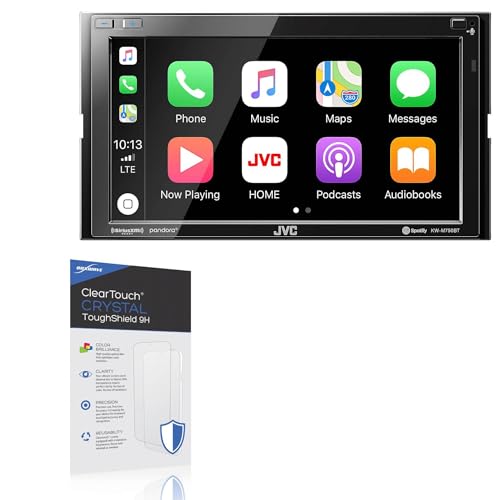 BoxWave Screen Protector Compatible with JVC KW-M750BT - ClearTouch Crystal ToughShield 9H (2-Pack), Clear 9H Tough Flexible Film Screen Protector