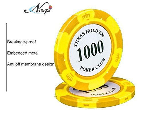Negi Poker Chip Game Set with Aluminium Carry Case (500 Pieces) - Image 5 thumbnail