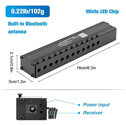 Image of CHINLY Meteor 3W 96pcs 0.03in 9.8ft Bluetooth 12LEDs Fiber Optic Lights Kit Remote /APP Control + DC Power Splitter Cable for Car /Home Theater(Shooting Star Effect only)