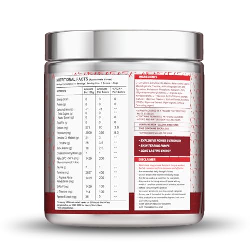 Image of Wellversed Dynamite Caffeine Free Pre Workout For Men (30 Servings, Aam Panna) For Focus & Energy Boost With 6500mg Citrulline Complex | Preworkout Supplements For Men - 390g