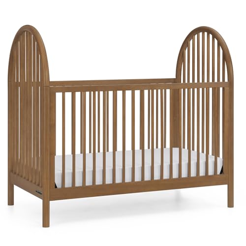 Delta Children Cannon 4-in-1 Convertible Crib - Converts from Baby Crib to Toddler Bed, Daybed and Sofa Bed, Fits Standard Full-Size Crib Mattress, Chestnut