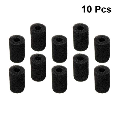 Yardwe 10PCS Sweep Hose Tail Scrubbers Replacement Pre-Filter Intake Sponge foam filter for Aquarium Fish Tank Pool Cleaner (15MM)