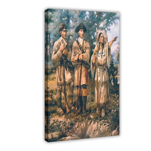 Impression sur toile d'art Lewis & Clark Edgar Samuel avec cadre haut de gamme
