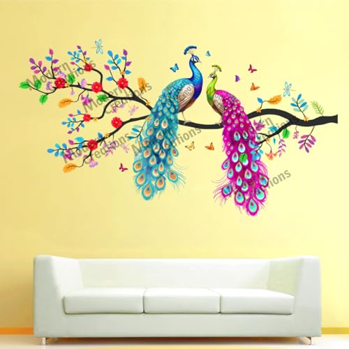 Image of Peacock Decorative Festivals & Occasions Patterns Wall Sticker Wall Decals Big Size Wall Decal Art for Baby & Kids Home (WO-202-new)
