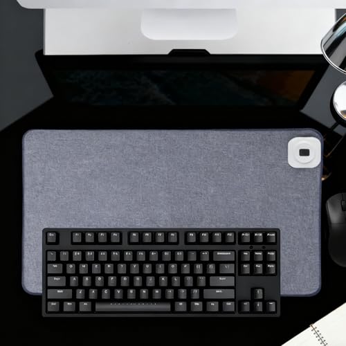 Tapis de bureau chauffant grand format imperméable pour ordinateur et clavier
