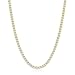 NYC Sterling New Womens Magnificent 4mm Round Cubic Zirconia Tennis Necklace ... (yellow-gold-plated-brass)