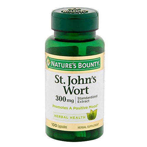 Nature s Bounty St. John s Wort Pills and Herbal Health Supplement, Promotes a Positive Mood, 300mg, 100 Capsules, 2 Pack
