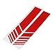 Alamor 2pcs Espejo Retrovisor del Coche Etiqueta Engomada del Vinilo Raya Calcomanía Emblema Kk para Mercedes Benz-Red