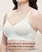 Momcozy Nursing Bras for Breastfeeding, Soft U.S. Cotton Seamless Maternity Bra, Fixed Padding, Wireless Pregnancy Light Gray
