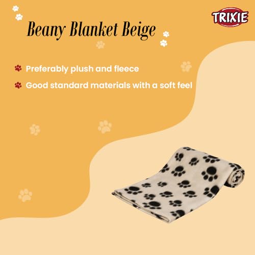 Image of TRIXIE Soft Pet Fleece Blanket for Dogs and Cats (Beige, L)