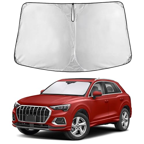 Image of EcoNour Windshield Sunshade Compatible for Audi Q3 2019-2024 2025 2026, Sun Visor for Front Windshield & Window Sun Shade Cover, UV Heat Blocker & Protector, Car Accessories