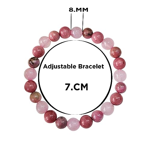 Image of Shubhanjali Crystal Elastic 8mm Stretch Customized Bracelet for Men and Women-(Standard,Multicolor)