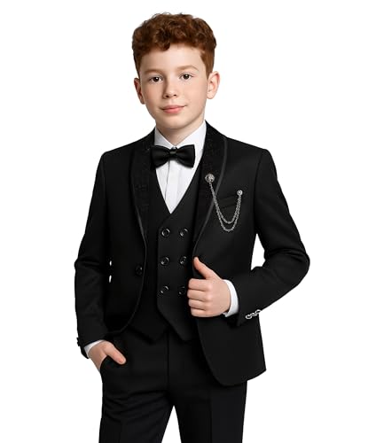 Ensemble smoking noir garçon chic tenue de mariage haute qualité