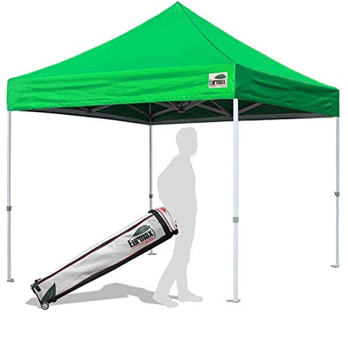 Eurmax Basic 10x10 Feet Instant Pop up Canopy with Roller Bag and Ground Mat, Kelly Green
