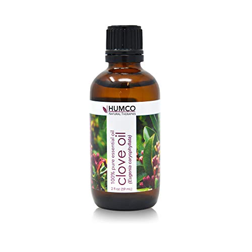 Humco Natural Therapies CLOVE Oil with Dropper, 2 Oz,-100% Pure Essential Oil - Improve Appearance of Skin, Use as a Hair Volumizer, Moisturize Dry Skin