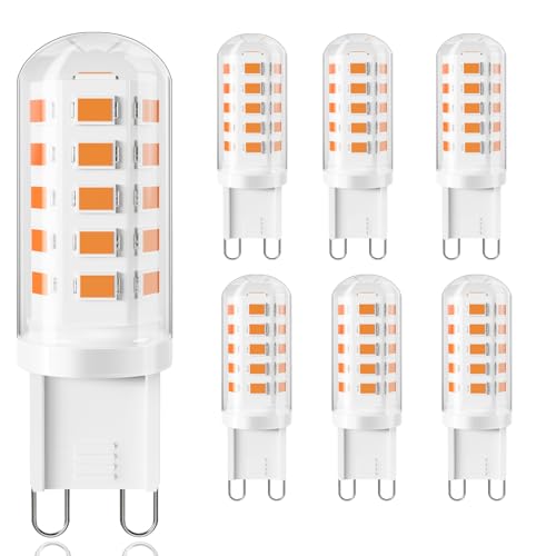 G9 LED�d�� G9���� �Z���~�b�N�X LED�����v �񒲌� 4W 400lm �S�����L�z�� �d���F2700K 40�v�n���Q�������v���� (6����)
