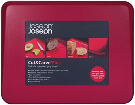 Joseph Joseph 60004 Cut and Carve Plus Chopping Board - Large, Red