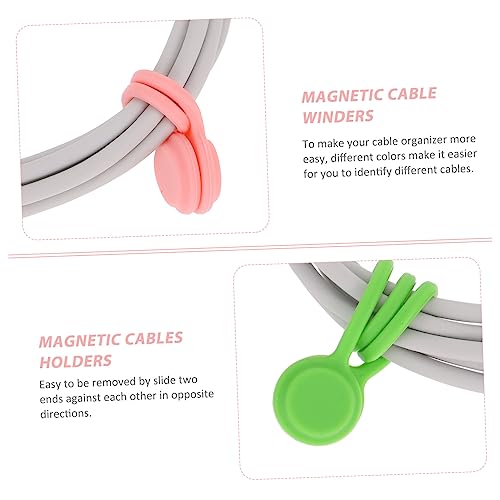 UKCOCO 36kawałki Sztuk Magnetyczny Organizer Do Kabli Gumowy Winder Usb Uchwyt Do Przechowywania Kabli Idealny Samochodu i Podróży Kolory Losowe