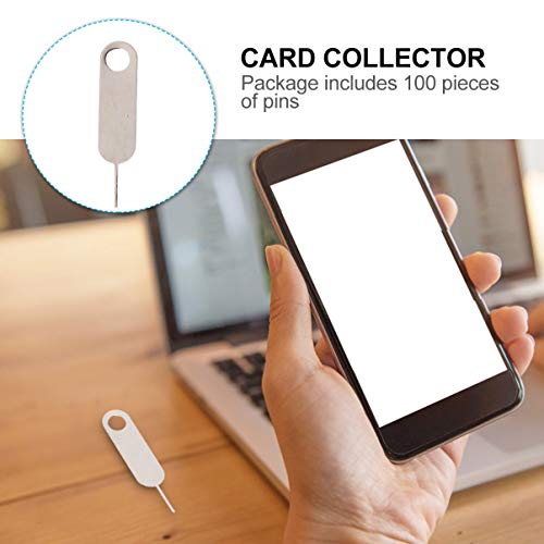 Hemobllo 100 peças de ferramentas de remoção de cartão SIM, bandeja de cartão de ejeto, abridor de a