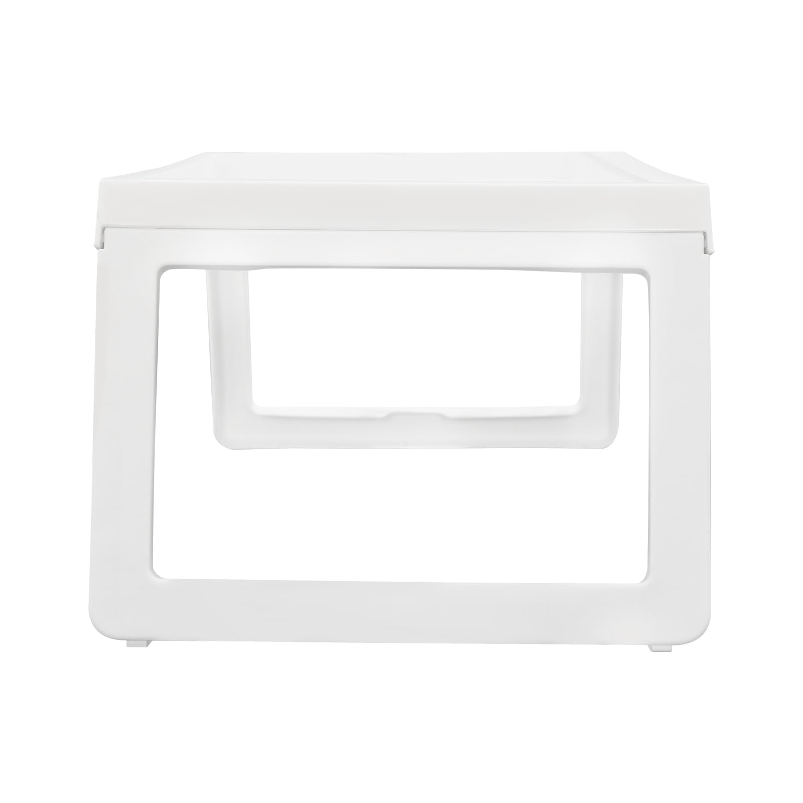 OUKANING Set di 4 tavolini da letto pieghevoli in plastica, robusti tavoli per computer portatile, per divano, divano e letto, supporto per tablet con fessura di ricarica, per mangiare, leggere, casa