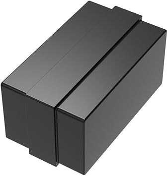 Straight Connector Heavy Duty Metal Foot Rail Kit Hardware DIY Combination Foot Rail Brackets Length Connecting Square Tube Connector - Black.
