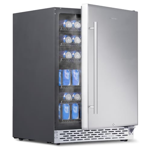Phiestina 24-Inch Beverage Cooler Stainless Steel Lock
