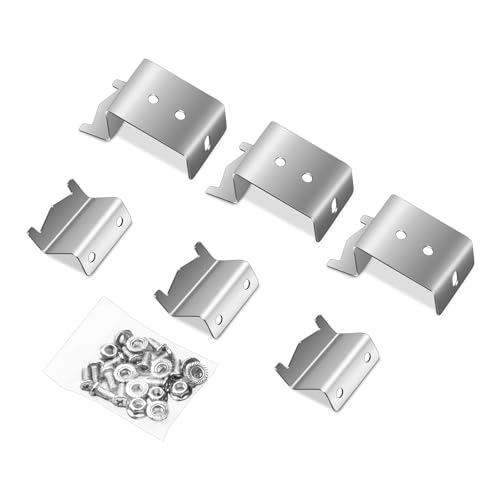 Plowo Stainless Steel Heat Plate Brackets, Burner Hanger Brackets Replacement for Chargriller 5050, 3001, 3008, 3030, 4000, 4208, 5072, 5252, 5650, 5050 Duo, Included Mounting Screws, Set of 6 by Plowo - Used condition - Image 3