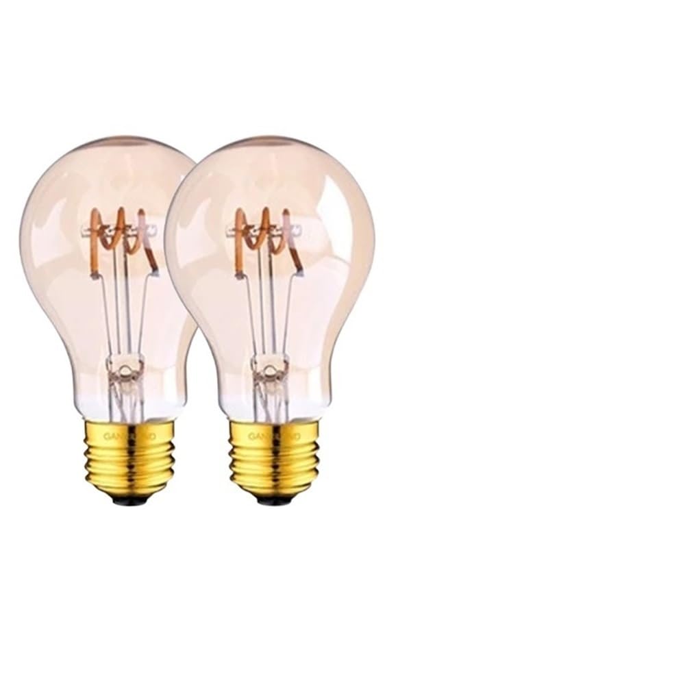 fengyan Casa bombillas, Paquete de 10, lámpara LED de filamento suave flexible AC220V E27 3W A19/A60 amarillo cálido 2200K bombilla regulable Familiar Lámpara