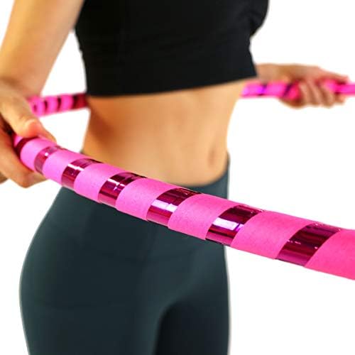 Canyon Hoops Hula Hoop for Weight Loss | Made in USA | Oregon Brand (Pink Mirror, Large - 42")