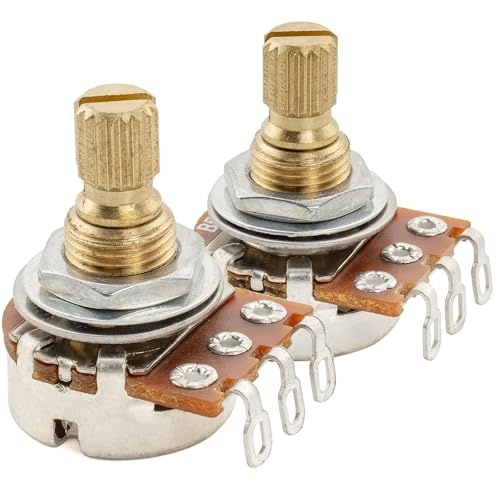 Mini Potentiomètre A500K B500K guitare électrique axe court split shaft laiton