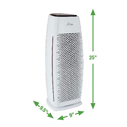Hunter Fan Company Hp600Wh Hunter Hp600 Tall Tower Air Purifier Features Energy Star Certification True Hepa Filter, Multiple Fan Speeds, Soft Touch Digital Control Panel, White #TOP6