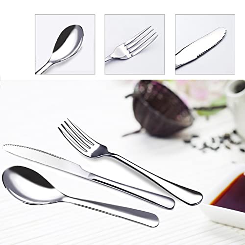 image for MAKAWER Flatware Dinner Forks Stainless Steel Cake Fork Top Food Grade