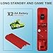 SWCTIM Wii Controller 2 Pack,Wii U Controller mit Silikonhülle und Handgelenkriemen,Nicht Motion Plus,(Camo Blau und Camo Rot)