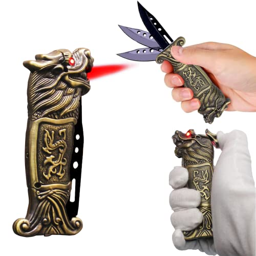 Jet Torch Lighter, Windproof Cool Metal Dragon Lighters, 2 in 1 Lighter