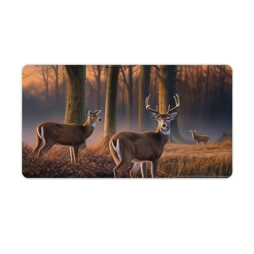 Tapis de souris de jeu XXL motif animaux sauvages pour bureau et ordinateur