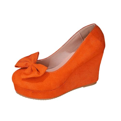 Chaussures orange femme bout rond : finis les pieds compressés en talon haut