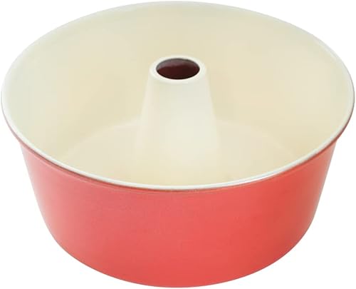 Nordic Ware Molde para tartas de ángel para comida 16 tazas color rojo