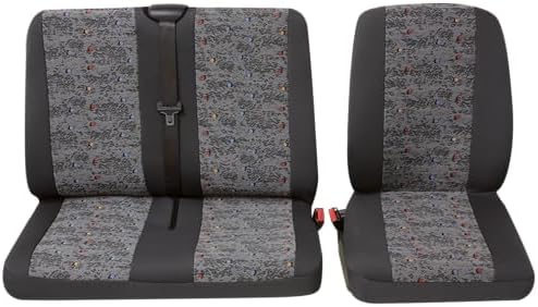 Petex 30071918 seat cover set, grey and black. image 2