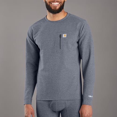 Carhartt Men's MBL110 Base Force® Heavyweight Base Layer Crew - 2X-Large Regular - Navy Heather2