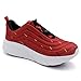 Laforst Womens Nonslip Running Shoes Water Resistant Upper Fashion Platform Sneaker Red 7