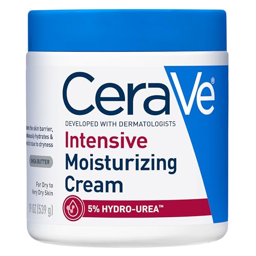 CeraVe Intensive Moisturizing Cream, Body Moisturizer With Shea Butter, 72H Hydration + Skin Barrier...