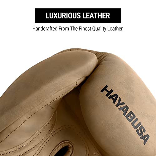 Image of Hayabusa T3 LX Leather Boxing Gloves - Tan, 14oz | Leather Boxing Gloves, Training Gloves Men and Women, Sparring Gloves, Heavy Bag Gloves, 16oz Boxing Gloves, Muay Thai Gloves