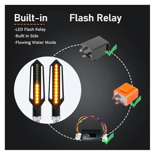 Feu pour arrière pour moto LED défilant et DRL étanche