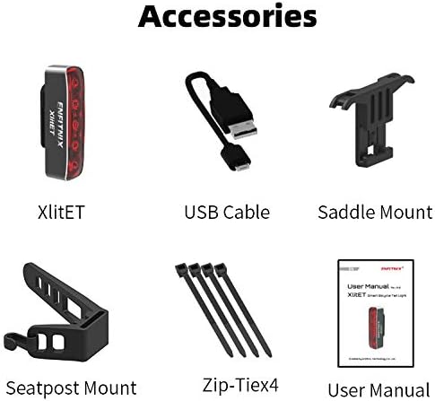 Contents of the ENFITNIX XlitET Smart Bike Tail Light package
