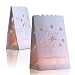 24 White Paper Lantern Luminary Bags - Perfect for Electric LED Tealights, Votives and Candles - Luminaries for Weddings, Party, Halloween, Lighted Pathways, Patio, Garden