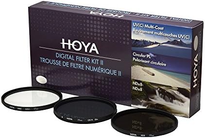 Hoya 62mm (HMC UV/Circular Polarizer / ND8) 3 Digital Filter Set with Pouch