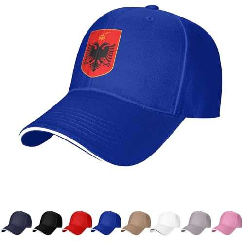 Casquette avec emblème de l'Albanie pour homme et femme, blason de l'Albanie, casquette de baseball, casquette de camionneur, papa